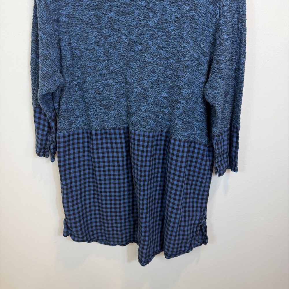 Cut‎ Loose San Francisco Large Linen Tunic Top LAGENLOOK Boho Blue Layered - Picture 9 of 9